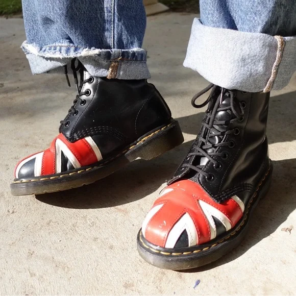 Vintage Union Jack British Flag Doc Martens